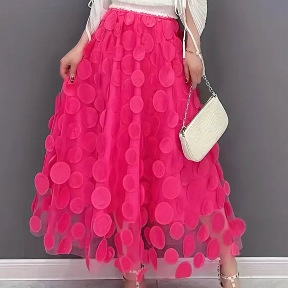 Elegant Pink Midi Dress - Picture 5 of 5